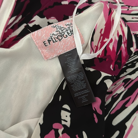 epilogue black white and pink v neck maxi dress - Picture 2 of 3